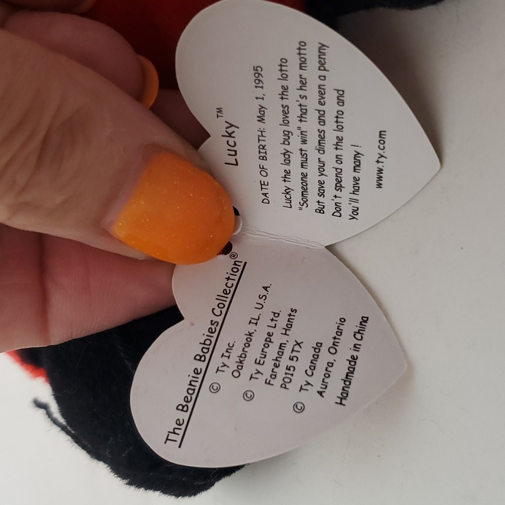 Lucky the Ladybug Beanie Baby - Picture 3 of 6